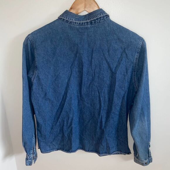 Vintage Cabin Creek cat embroidered patch jean long sleeve - Picture 6 of 7